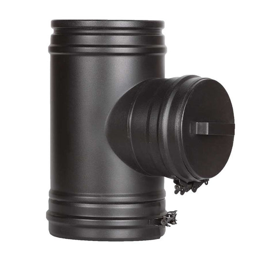 Edelstahlkamin Permeter Putztüranschluss rund Schiedel