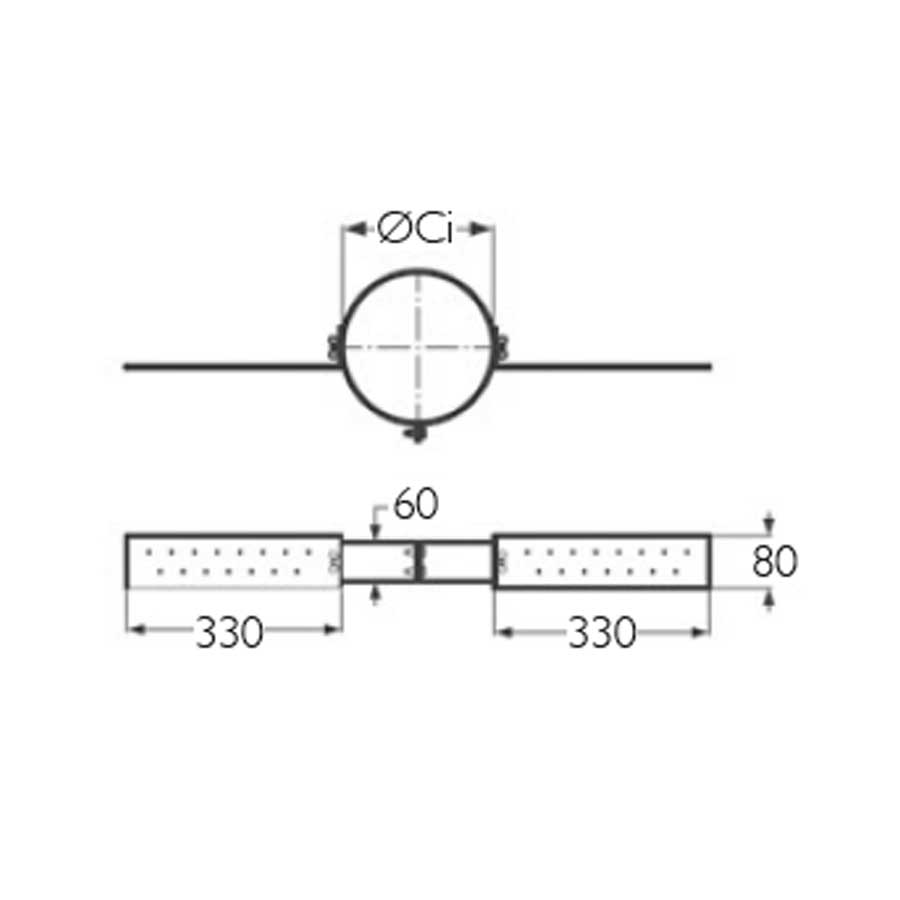 Edelstahlkamin Permeter Sparrenhalter Schiedel