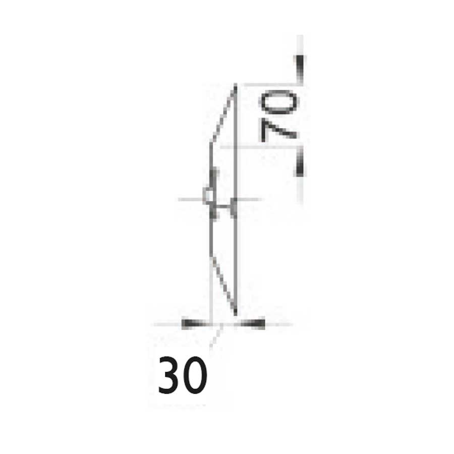 Edelstahlkamin Permeter DW Anschlussrosette 70 mm Schiedel