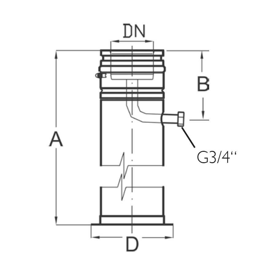 Edelstahlkamin Permeter Fußteil Schiedel